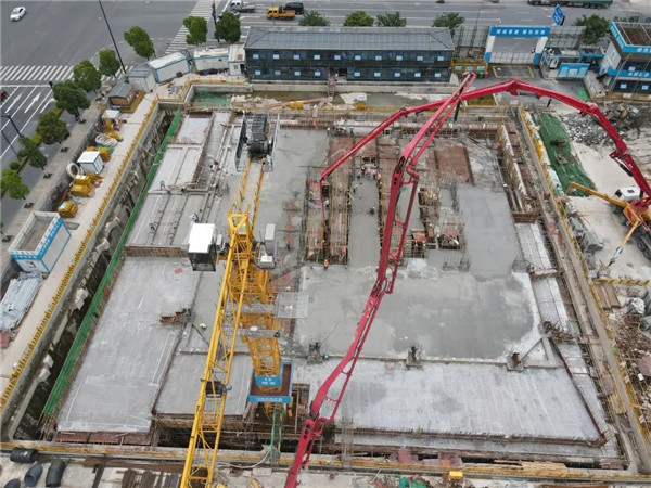 浙商南宫官网总部大楼项目主楼区域地下室结构顺利实现浇筑